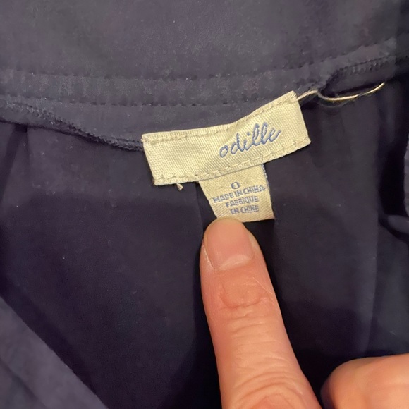 odille sz0 navy blue Silk Chiffon  mini skirt - Picture 3 of 7